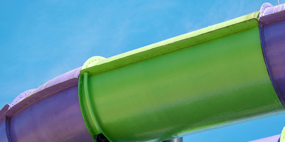 Waterslide. Thanks to Jamie Curd on Unsplash